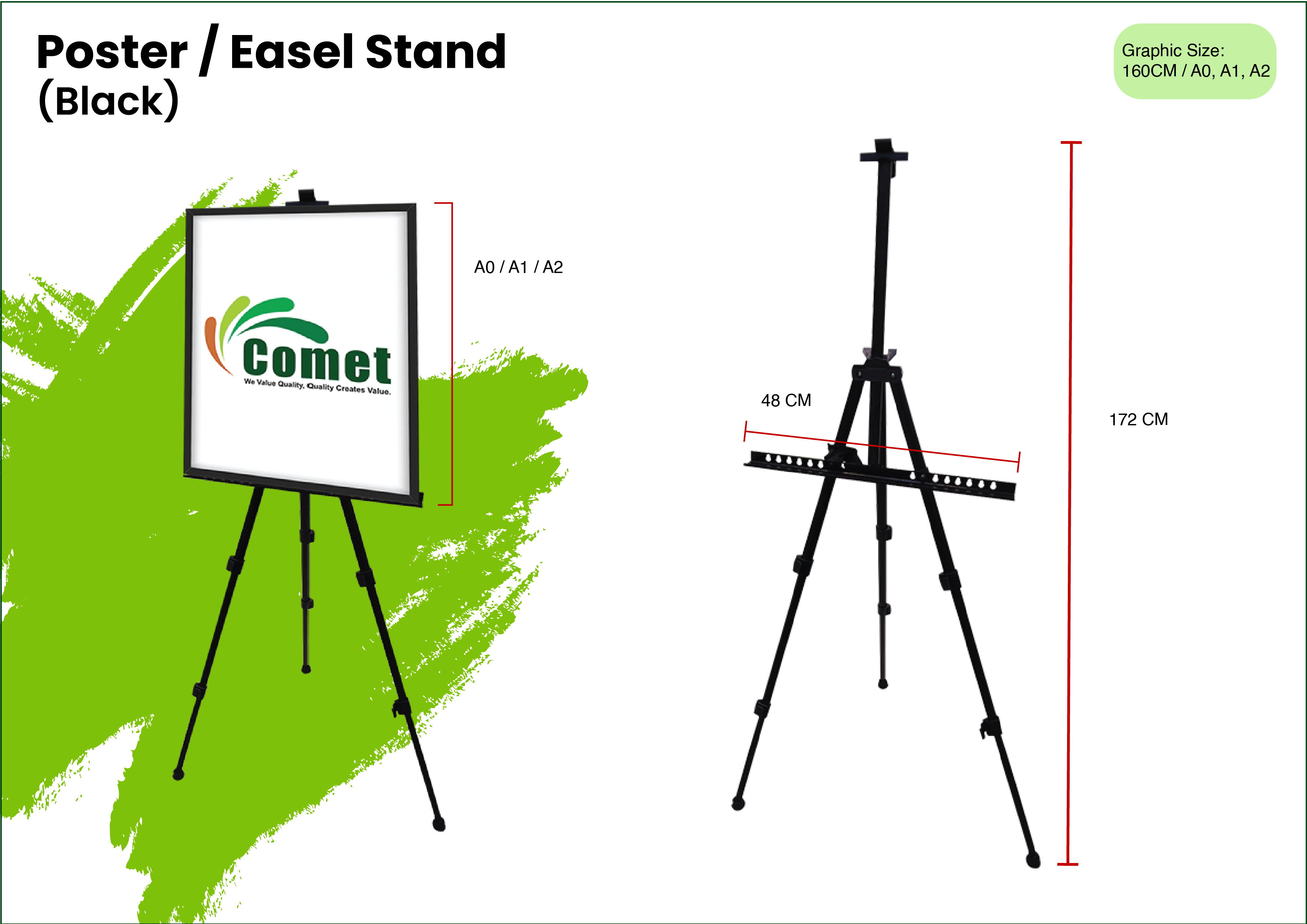 Poster / Easel Stand Steel [Black]